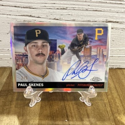 2025 Topps Chrome Platinum Anniversary Paul Skenes City Variation Auto #2/5