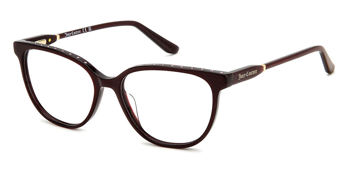 Juicy Couture JU 252 Eyeglasses Women Glitter Burgundy 54mm  display picture 1