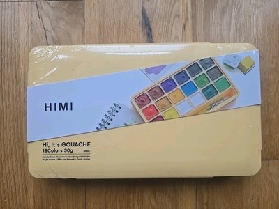 HIMI Gouachefarben Set 18 Grundfarben je 18x 30g ungiftig schnelltrocknend