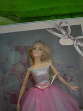 Image of Barbie Birthday Wishes 2017 NRFB Blonde Doll with Pink Dress