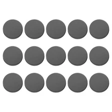 15pcs Metal Round Buttons 25mm Alloy Flat Sewing Buttons, Gunmetal