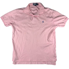 Vtg Polo Ralph Lauren Shirt 90s Pink 100% Cotton Short Sleeve Classic Fit Polo M