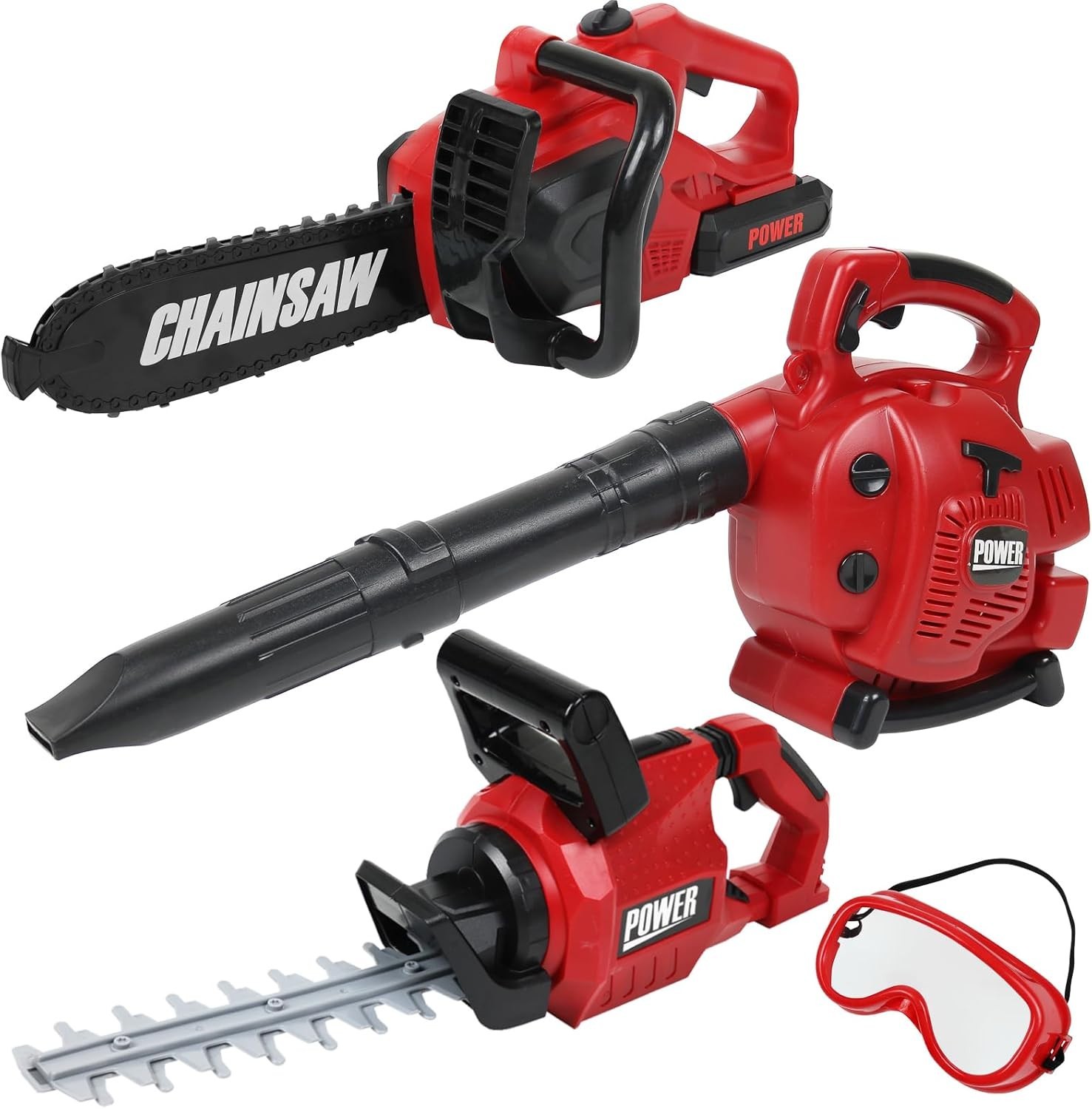 Kid-Sized Battery Operated Garden Tools Set - Leaf Blower, C