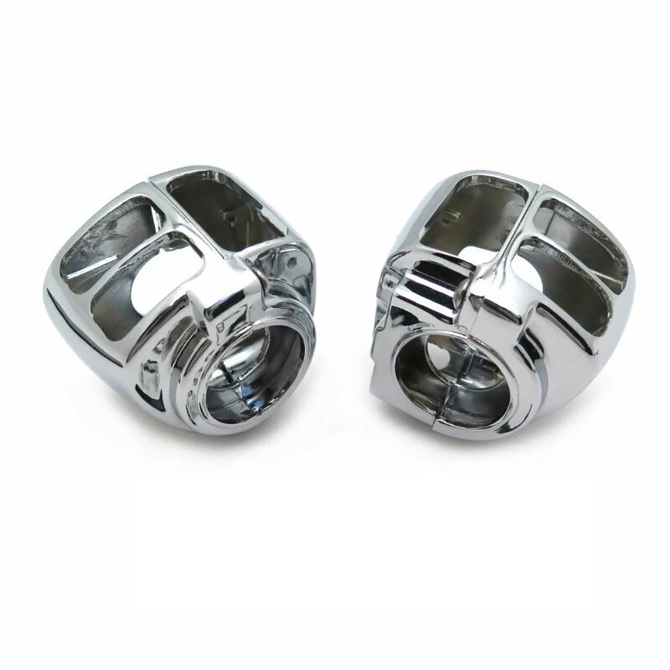 Motorcycle Durable Switch Housings Cover Chrome Fits For Harley Dyna 1996-2006 - Image 4 of 4