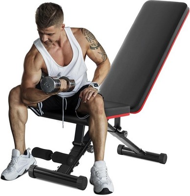 Adjustable Weight Bench Full Body Strength Training Foldable Workout Bench 