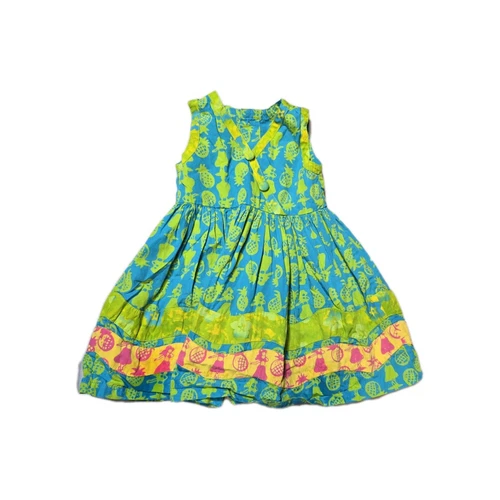 PALM ANGELS Vestito Ananas Estivo Floreale Colori Giovani Bambina 24 Mesi