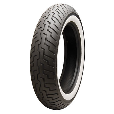 150/80-16 (71H) Dunlop D404 Front Motorcycle Tire Wide White Wall