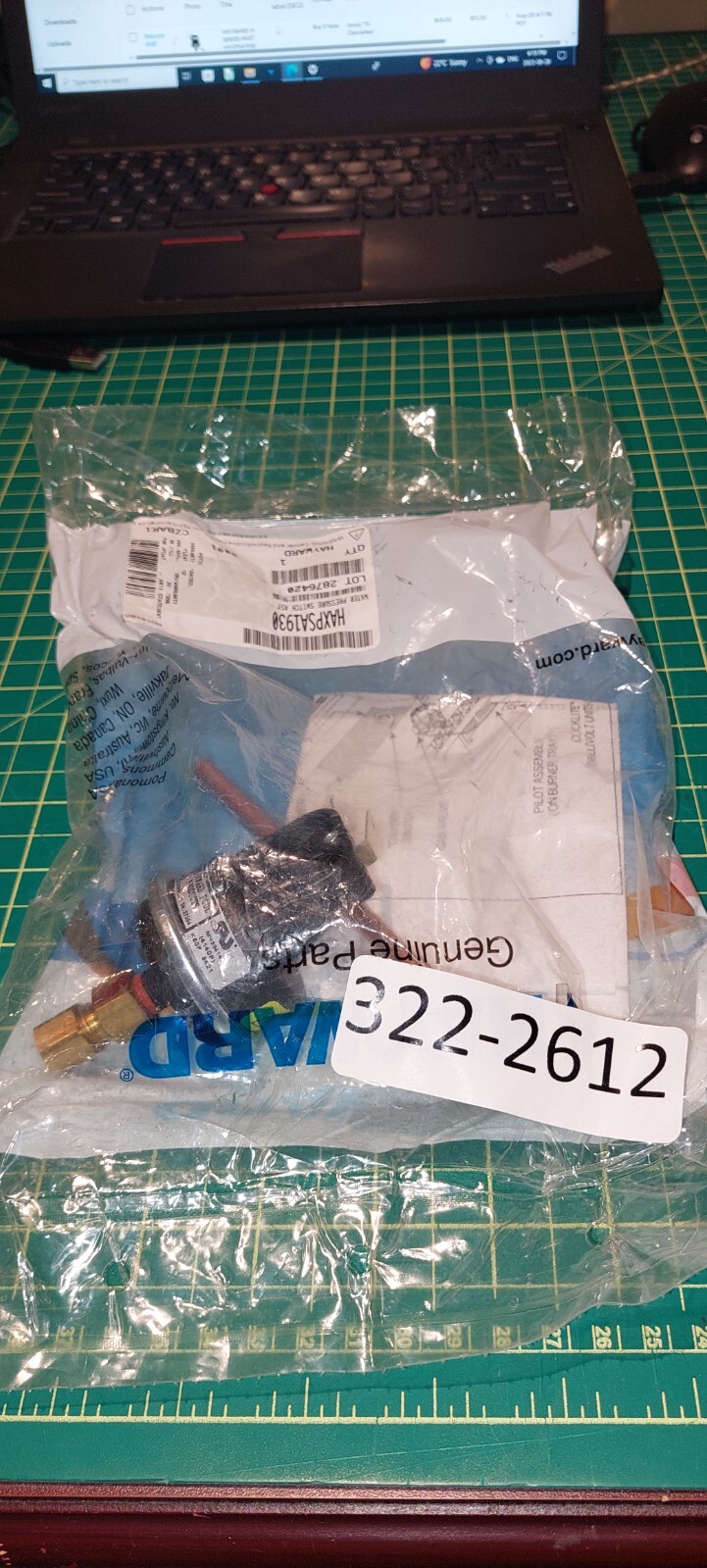 HAYWARD HSERIES PART HAXPSA1930 POOL HEATER PRESSURE SWITCH ASSEMBLY