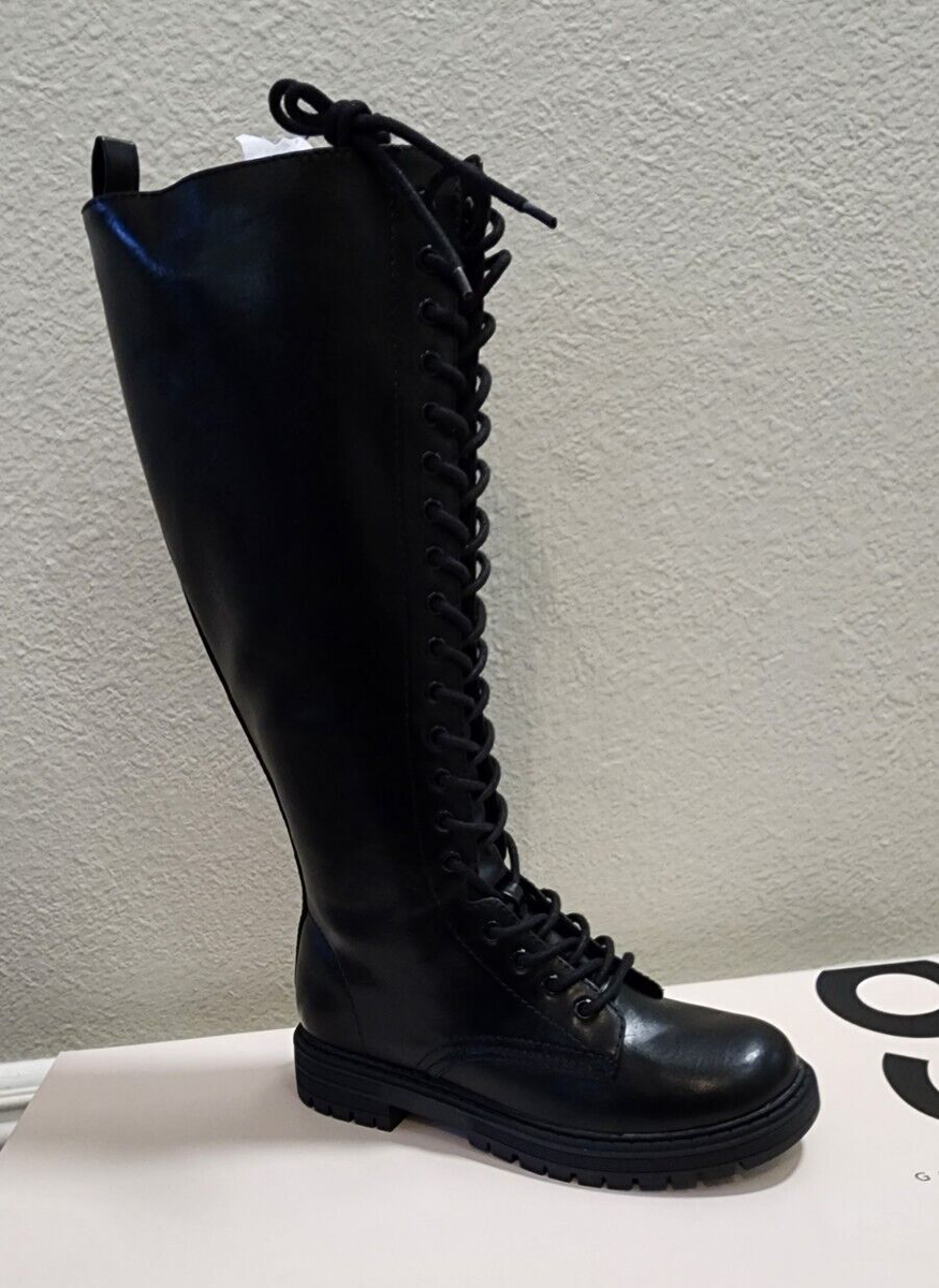 SO High Black Boots Zip & Lace Up SO Good For Life Lullabies Women