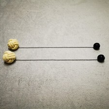 Fire Poi 70 mm, 25 Zoll, schwarze Kontaktgriffe