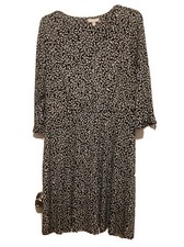 Marybelle Black Floral Vneck Dress Size 2X