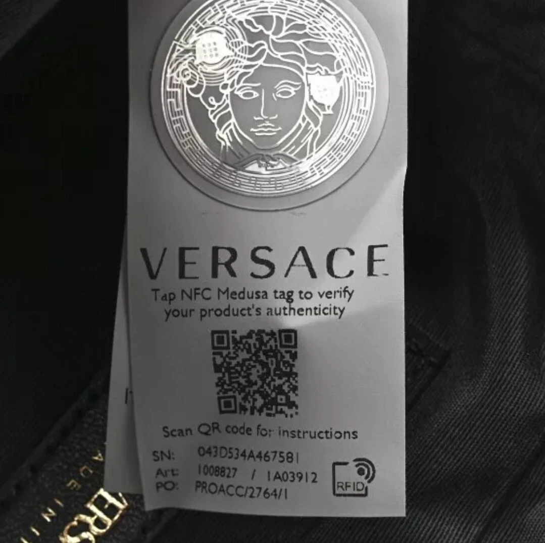 Borsa da sera Medusa $1000 VERSACE Nappa Trapuntata Oro Nero Tracolla Italia Small