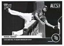 2020 Topps Now Manuel Margot Flips Over Wall Black & White #403BW-A (1/1)
