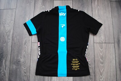 Maillot Cycliste Rapha Wiggins Team Sky - Taille M - Bleu - Essayé Jamais Roulé - 100% Polyester