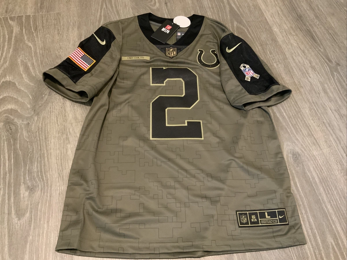 Indianapolis Colts No2 Carson Wentz Men's Nike Black 2019 Salute to Service Limited Stitched Jersey