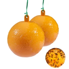 2X Hanging Strip Sticky Fly Trap Mosquito Bugs Catcher Gnat Insect Ball Trap