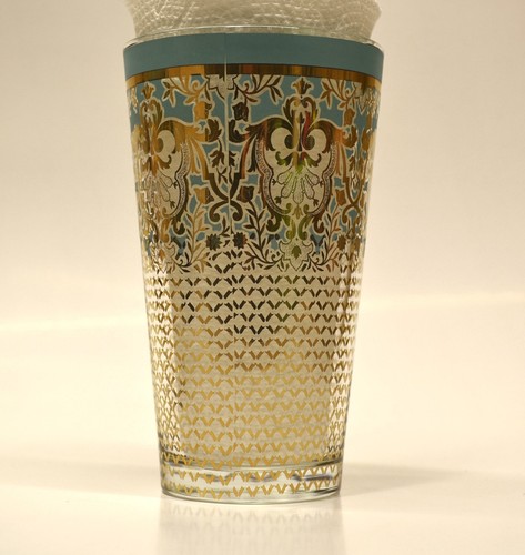Patina Vie Luce Del Sole (Sunshine) 18K Gold Filigree Drinking Cocktail Glasses - Picture 4 of 16