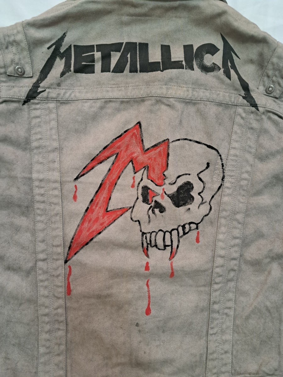 Gazzarrini Metallica Iron Maiden Motorhead Patched Hand Painted
