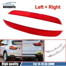 1 Pair Rear Bumper Brake Light Reflector Left+Right For BMW F15 X5 2014-2018