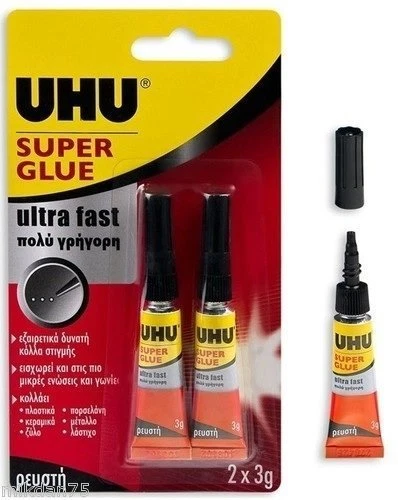 2x Super Glue Madera Plástico Metal Vidrio Extra Fuerte Adhesivo Pegamento  3g