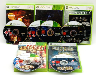 Bundle Resident Evil 5 6 Dead Space Bioshock Infinite 2 XBOX 360 OVP