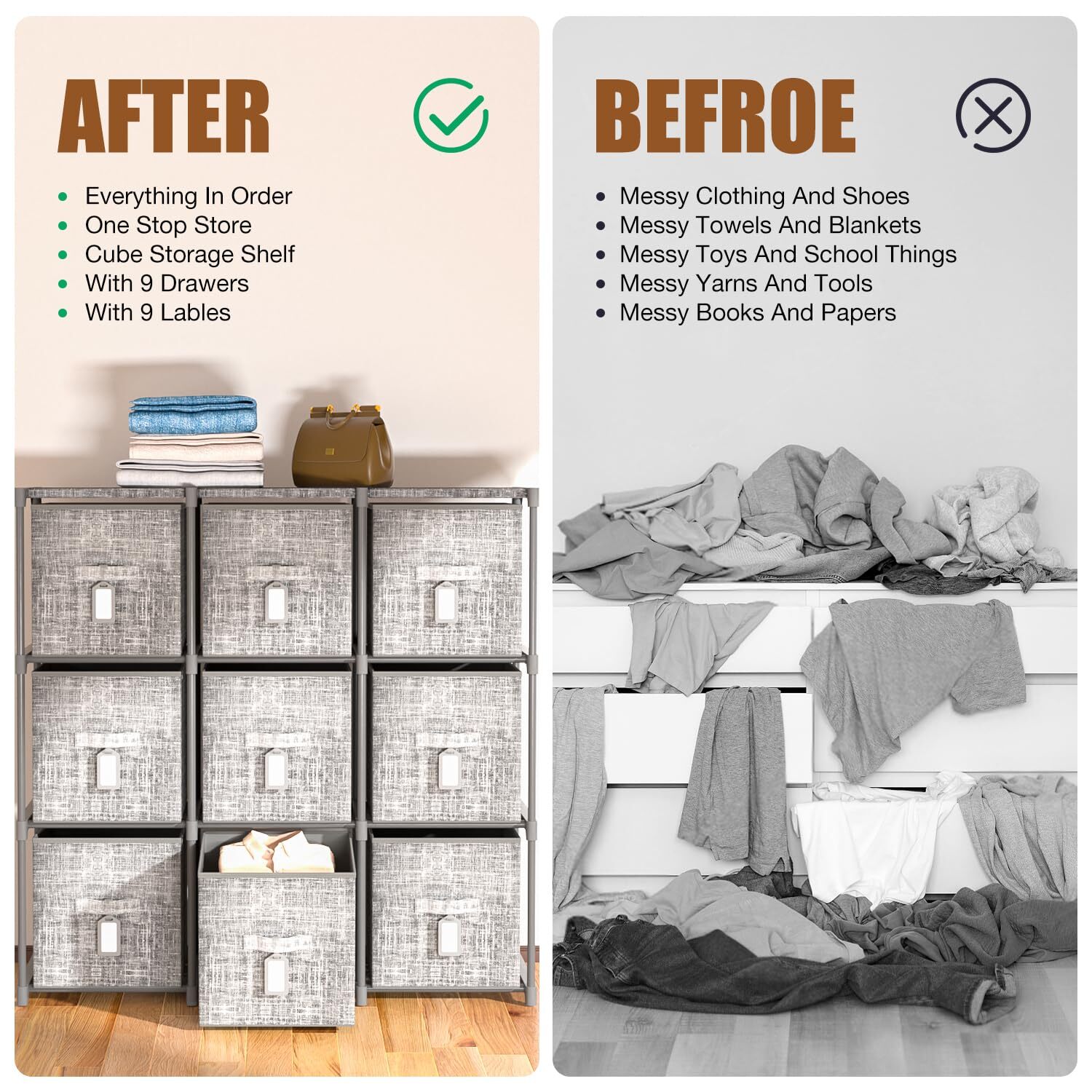 9 Cube Closet Organizers And Storage With Beautiful Printed Cube ...