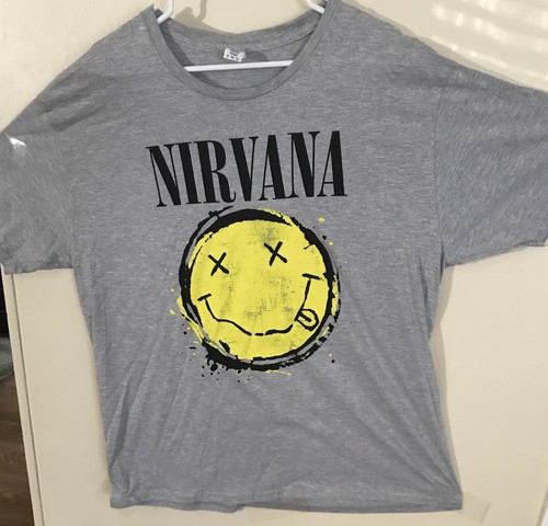 NIRVANA T-Shirt Smiley Face Logo Front 