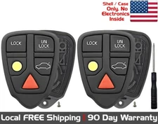 2x New Replacement Key Fob Remote SHELL / CASE For Select Volvo Vehicles
