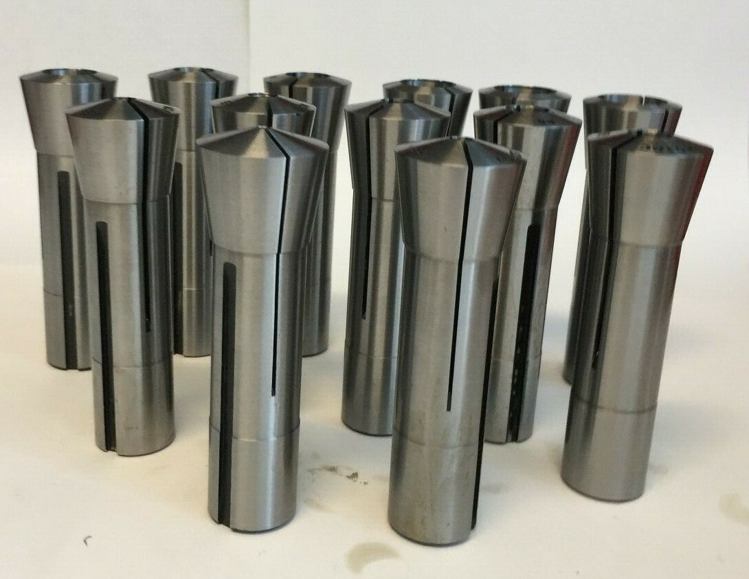R8 collets 13pcs/set for mills 1/8"-7/8" by 1/16" brand new.