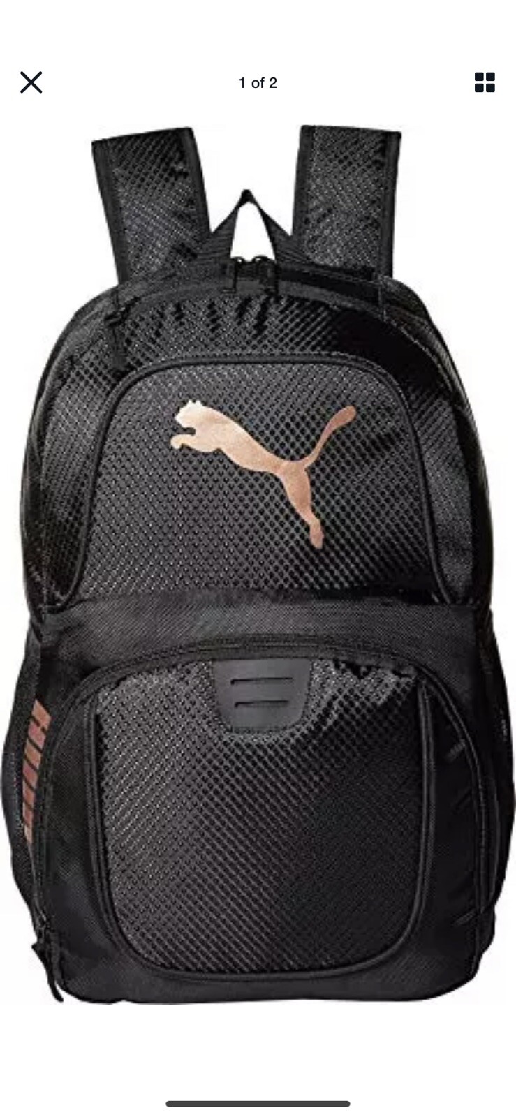 puma black and gold backpack