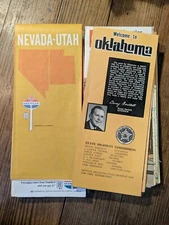 LOT ROAD MAPS GAS STATION ADVERTISING VTG SHELL AMERICAN STANDARD SIGN RARE