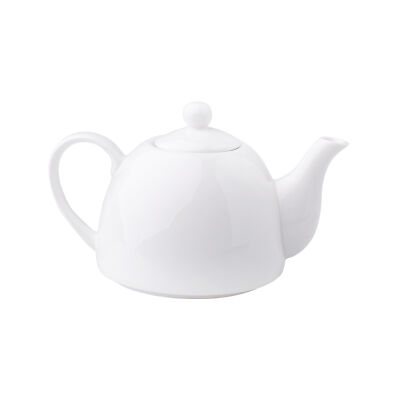 Teekanne Kaffeekanne Porzellan Weiss 330 ml  AMBITION KUBIKO WELLE  mit deckel