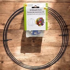 Metal Wreath Form 10" 3D Round Ball Sphere Arts Crafts