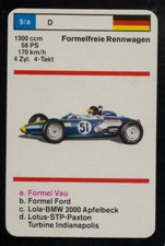 Formel Vau Kwartet card/Quartet card/Spielkarte Trading Card