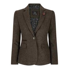 Women's Brown Tweed Blazer - TruClothing / wsn04
