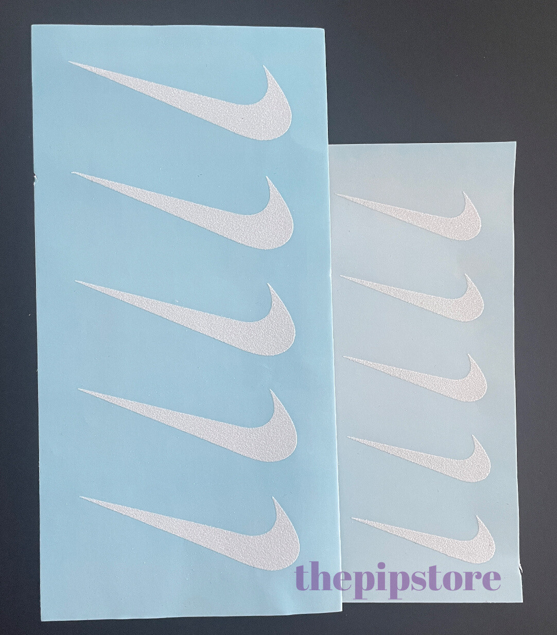 Iron On Swoosh Logo 2" 3" Fitness Casual Clothing Apparel Black White Red