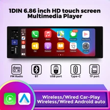 1DIN MP5 Car Radio For Universal Multimedia Video Player Wireless Carplay