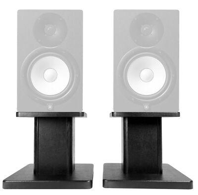 Rockville 8” Black Studio Monitor Speaker Stands For Yamaha HS7