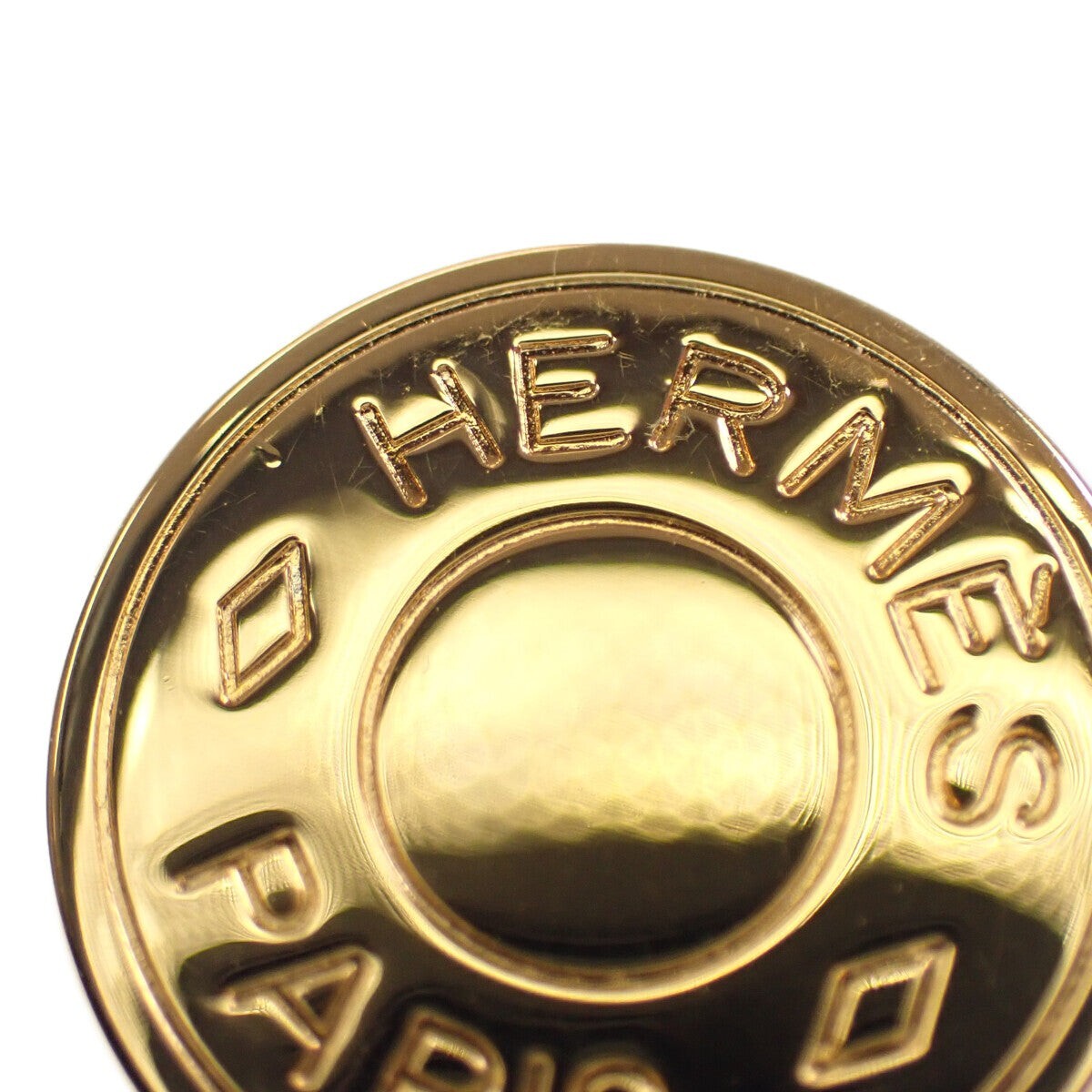 HERMES Serie Pin Brooch Metal Gold Accessory Hat Pin Unisex