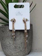 Disney Parks Wish Movie Star Gold Dangling Earrings NEW!