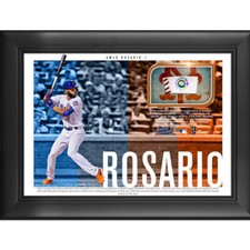 New York Mets Amed Rosario Game-Used Baseball Plaque - Officially Licensed Gear