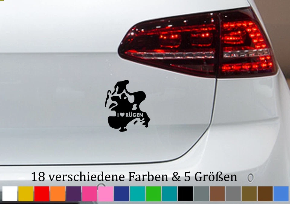Rügen Aufkleber Style Auto Love Rügen Sticker Decal Insel Kleber Ostsee S-XXL - Bild 2 von 4