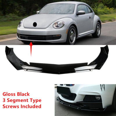 Add-on Universal Fit For VW Beetle 2012-2016 Black Bumper Spoiler Splitter Lip