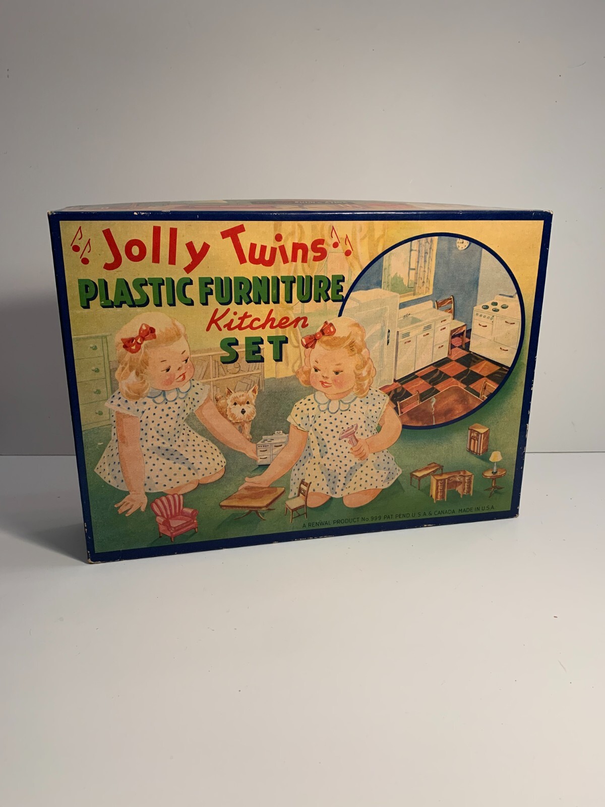 Box for Jolly Twins Kitchen Set Renwal Dollhouse Furniture 1940sNo