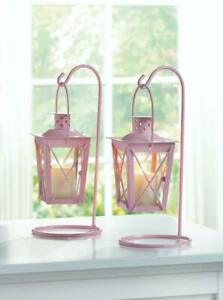 3 Hot pink black Moroccan shabby Candle holder Lantern Lamp wedding centerpiece