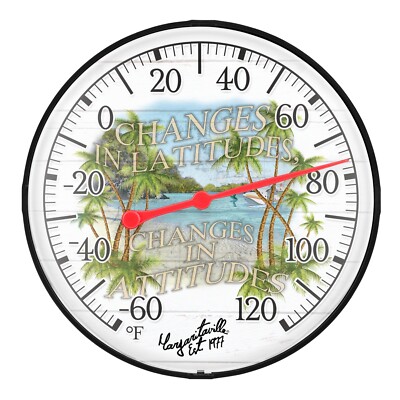 104-1512MV La Crosse 5'' Margaritaville Indoor/Outdoor Dial Bracket Thermometer