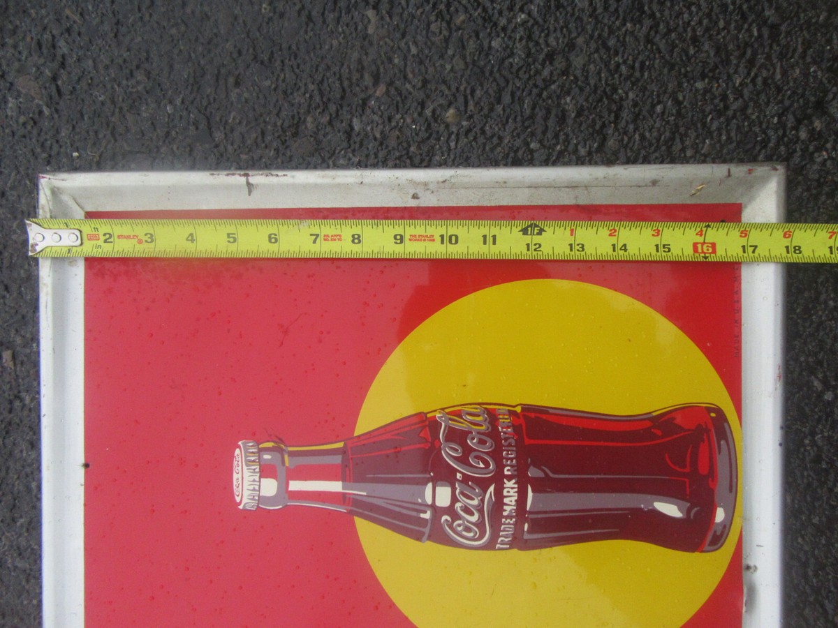 1940’s USA コカコーラ 1940's Coca-Cola Enamel? Porcelain? MCA Tin Sign 54