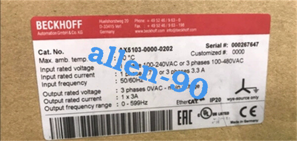 AX5103-0000-0202 BECKHOFF server Driver Fast (FedEx/DHL) for sale ...