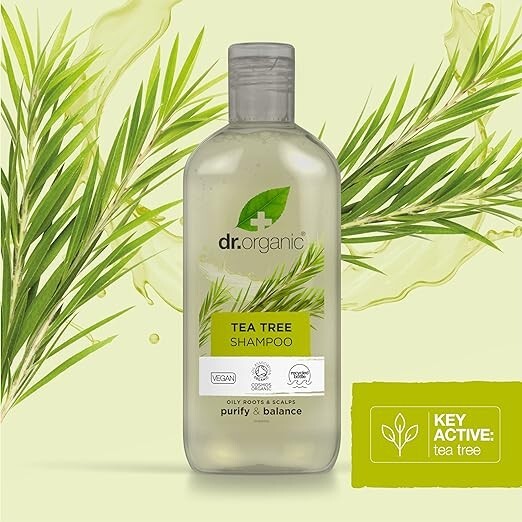 Dr.Organic Tea Tree Shampoo 265 ml con Aloe Vera