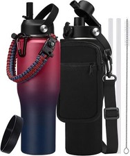 Stainless steel insulated 32 oz. water bottle - stays cold for up to 48 hours
